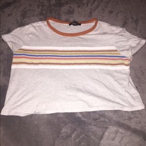 Striped cropped forever21 shirt